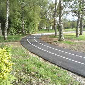 Réalisation d'une piste d'athlétisme